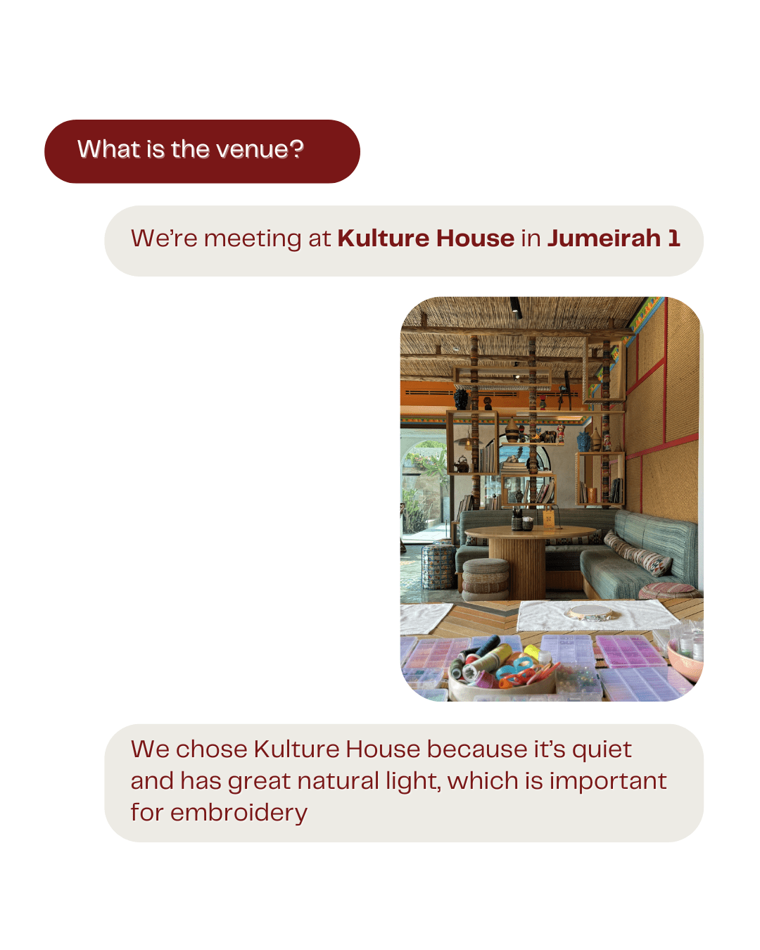 Embroidery Workshop | May, 16 | Dubai - TB Project